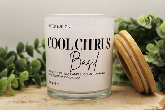 Cool Citrus Basil Scented Candle